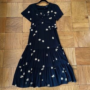 Madewell Women’s Short Sleeve Floral Midi Dress